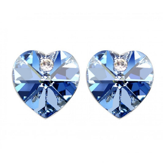 Crystal Heart Stud Earrings