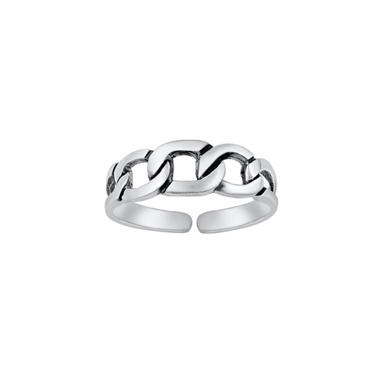 Sterling Silver Curb Chain Toe Ring