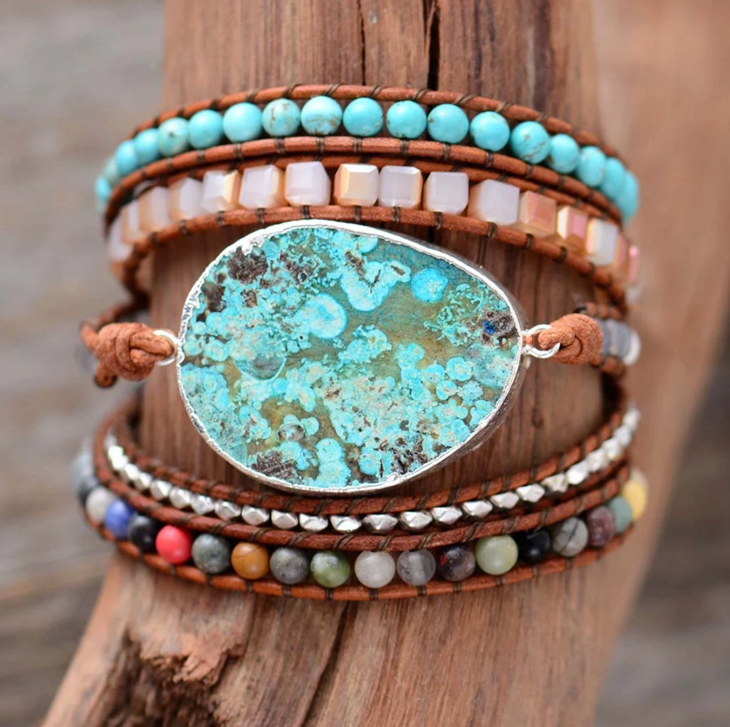 Natural Turquoise Howlite Bracelet