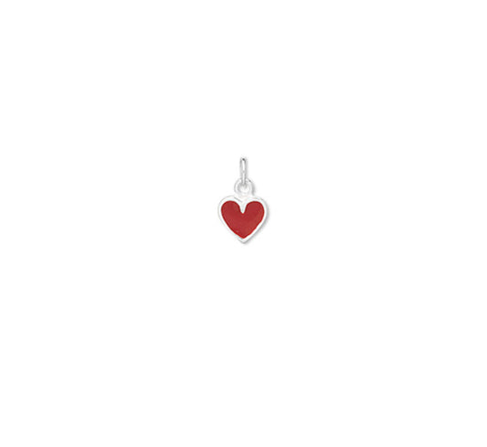 Sterling Silver Red Heart Pendant