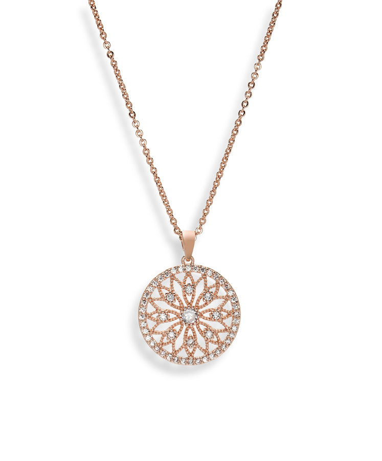 Rose Gold Mandala Necklace