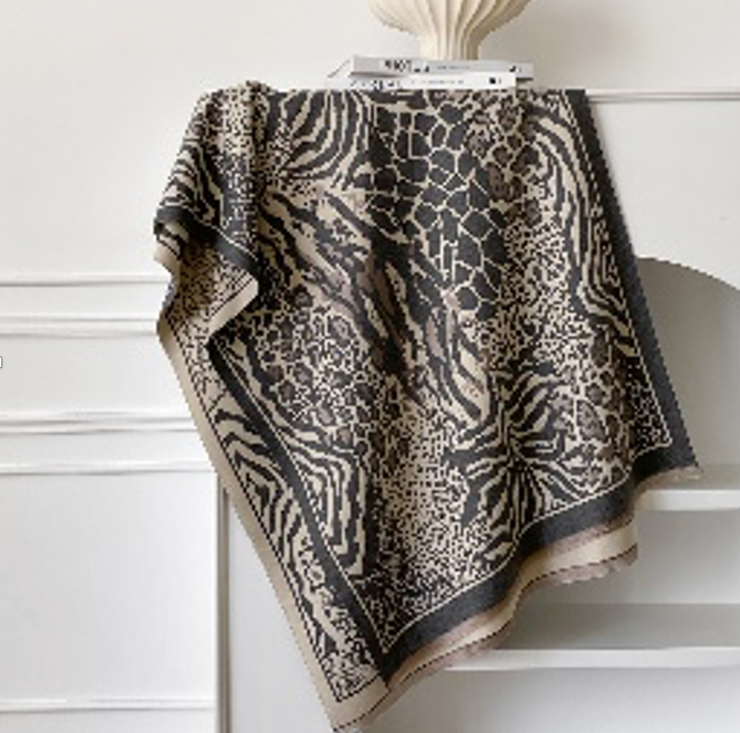 Elegant Botanical Print Scarf