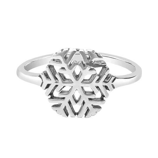 Sterling Silver Snowflake Ring