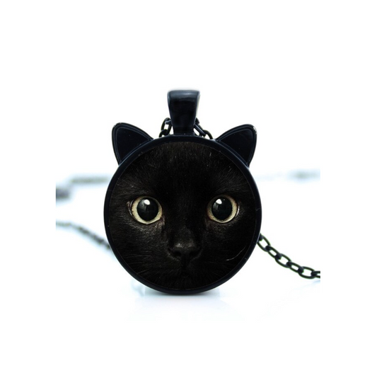 Black Cat Pendant Necklace