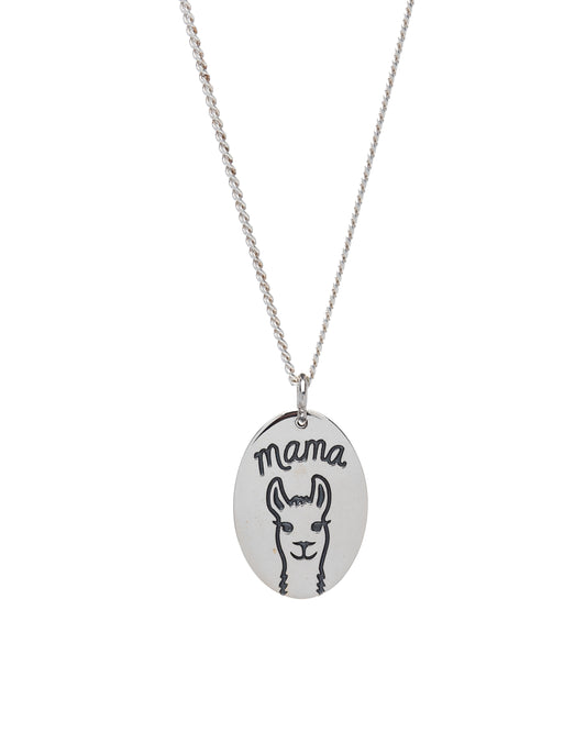 Sterling Silver 'Mama Llama' Pendant Necklace