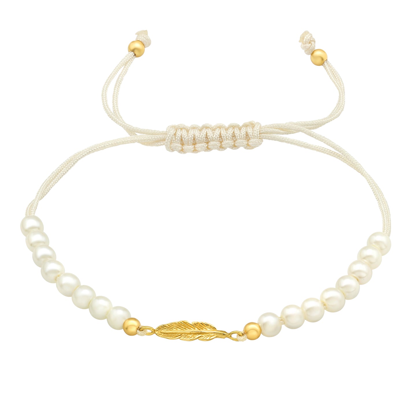 Cultured Pearl & Sterling Silver 18k Gold-Plated Adjustable Bracelet