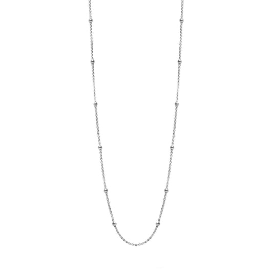 Sterling Silver Dainty Ball Chain Necklace - Ag Sterling