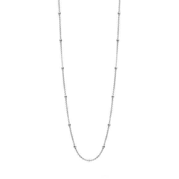 Sterling Silver Dainty Ball Chain Necklace - Ag Sterling