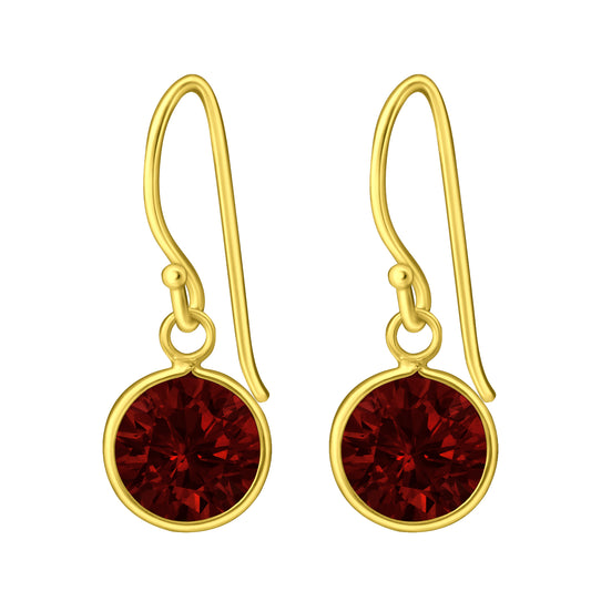 Cubic Zirconia & 18k Gold-Plated Drop Earrings