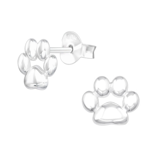 Sterling Silver Mini Paw Stud Earrings