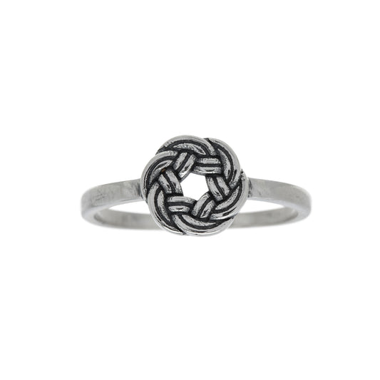 Sterling Silver Woven Open Circle Ring