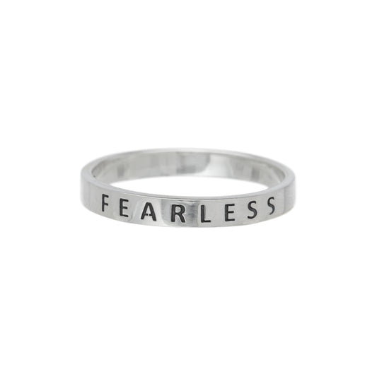 Sterling Silver 'Fearless' Ring