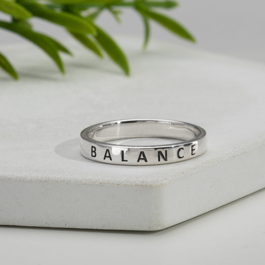 Sterling Silver 'Balance' Band Ring