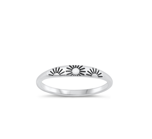 Sterling Silver Floral Ring