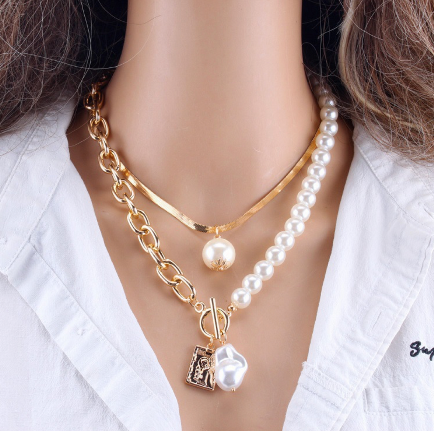 Baroque Pearl Layered Necklace