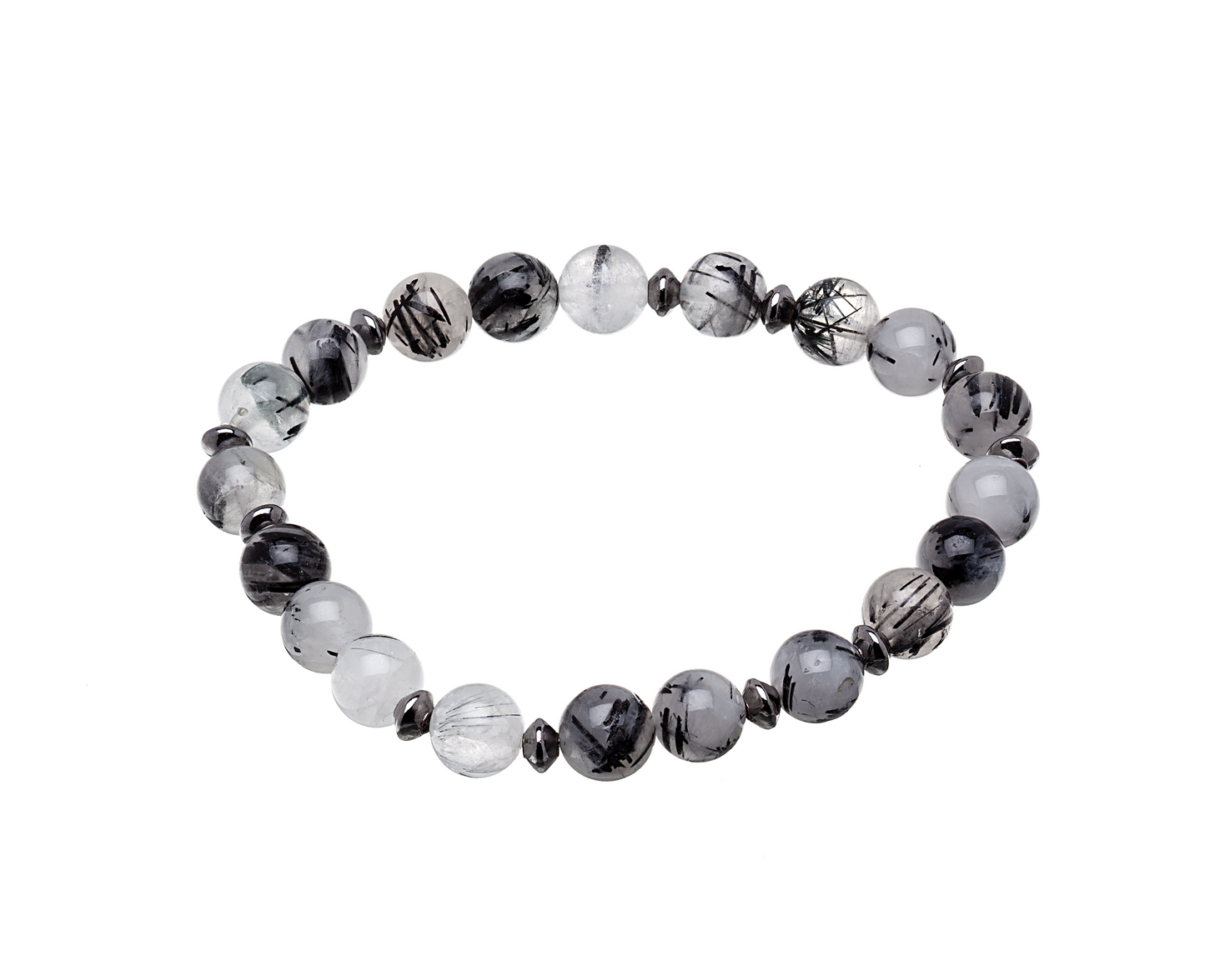 Upcycled Tourmalinated Quartz Bracelet
