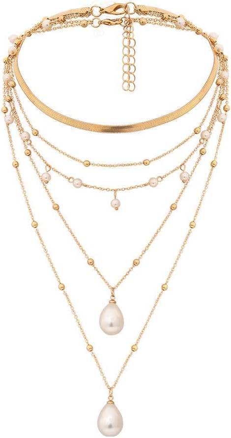 Imitation Pearl Goldtone Layered Necklace