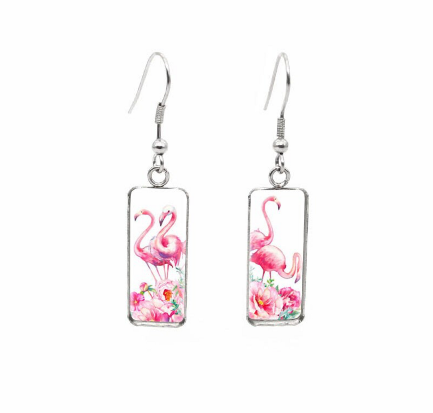 Animal Motif Rectangular Drop Earrings