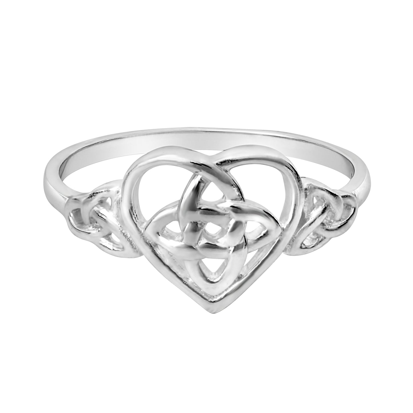 Sterling Silver Celtic Heart & Triquetra Ring