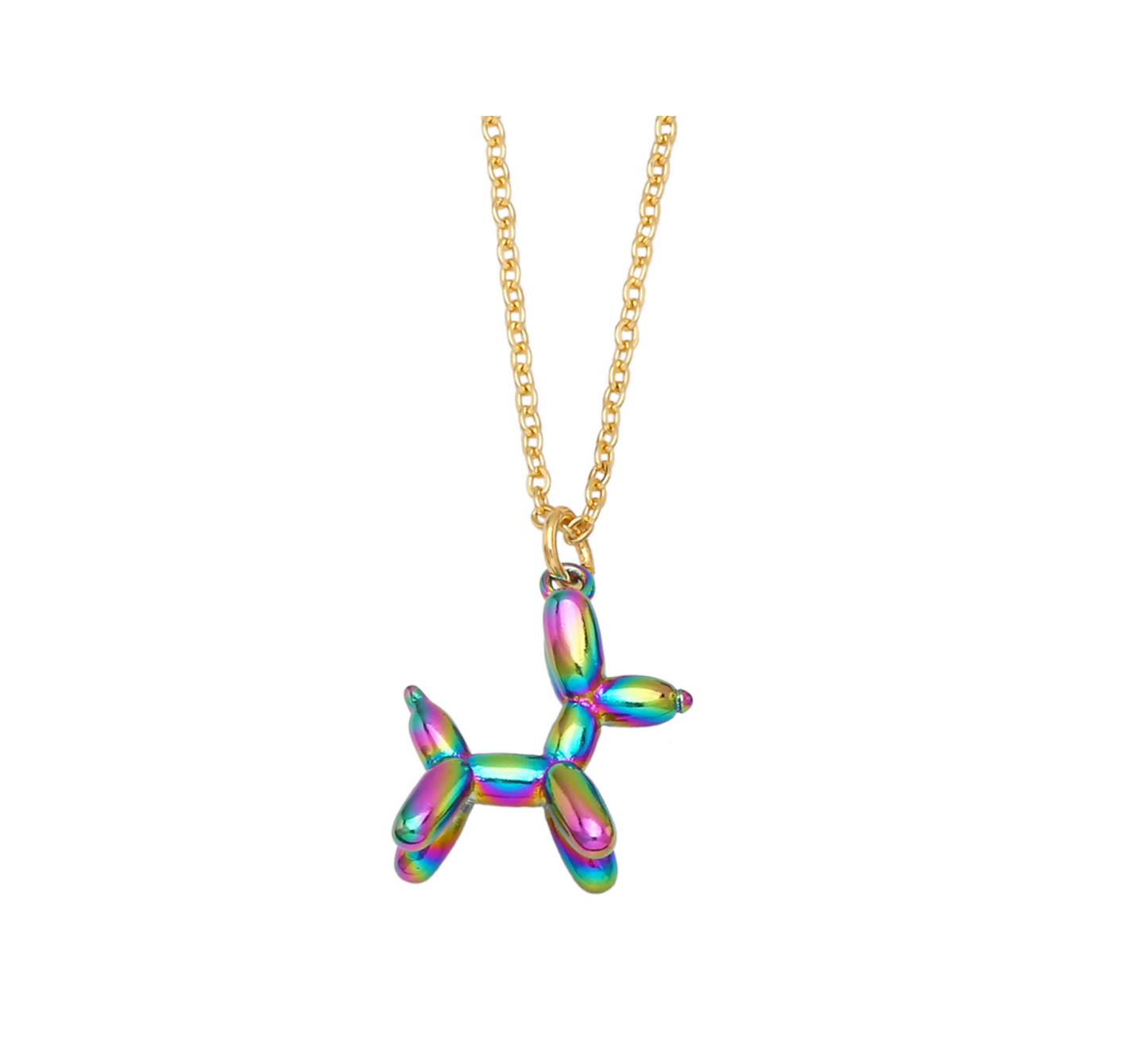 Goldtone Balloon Dog Pendant