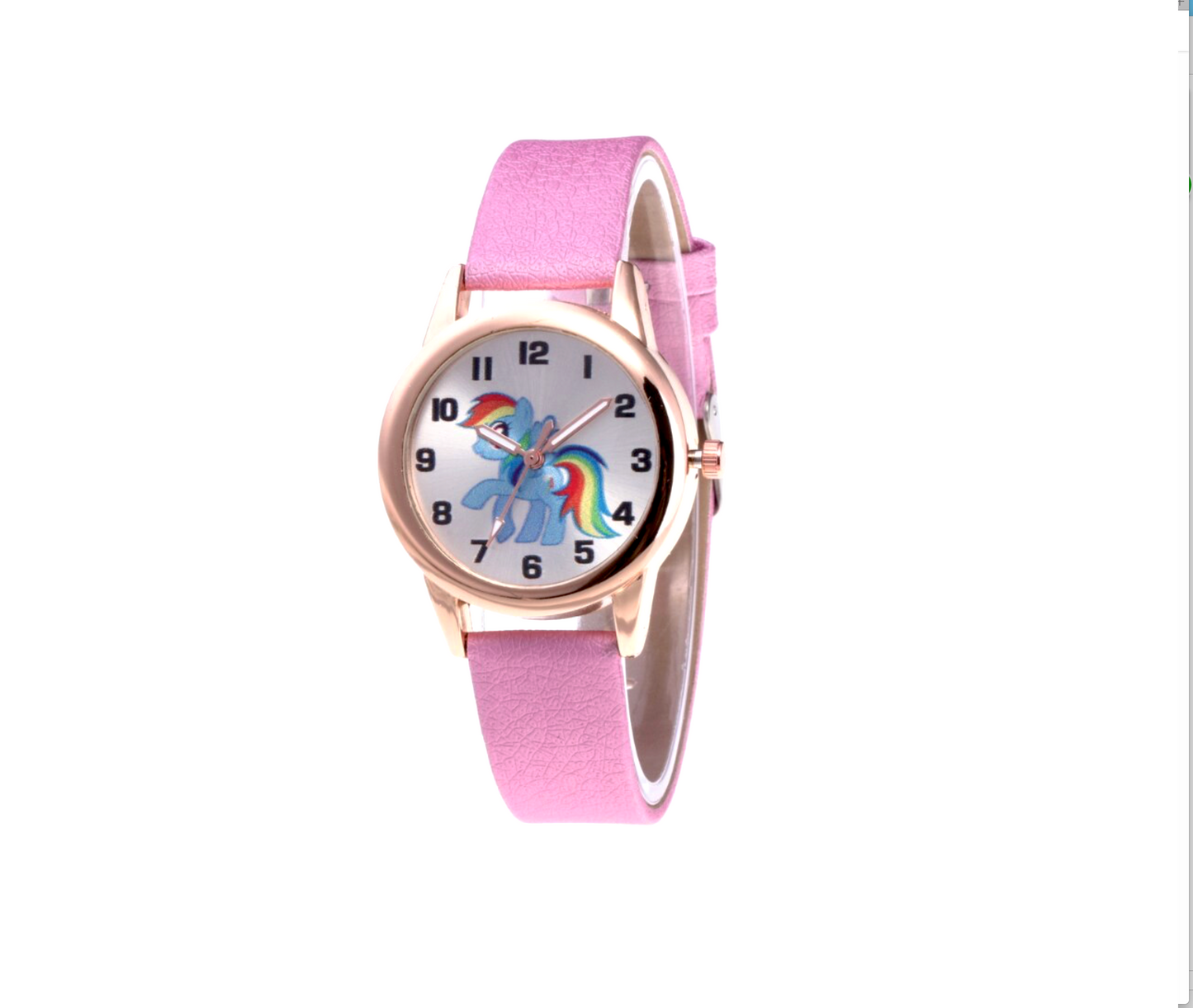 My Little Pony Rose Goldtone Leather-strap Watch