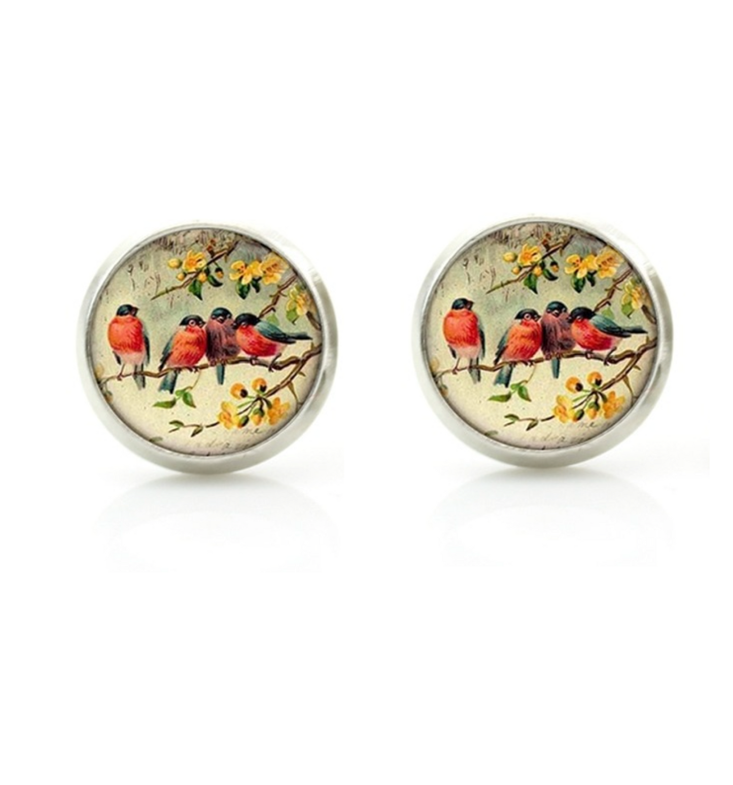 Patterned Circular Stud Earrings