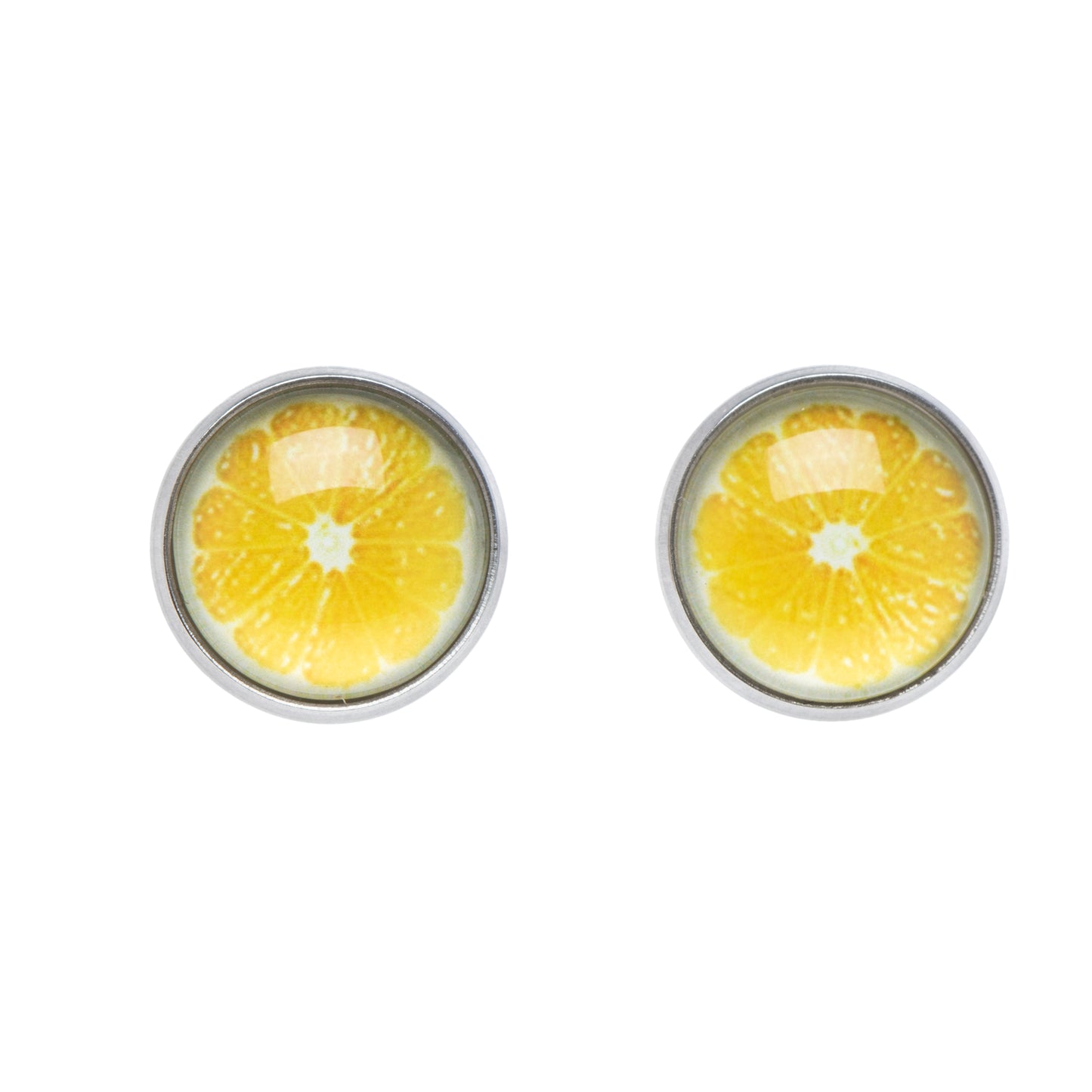 Patterned Circular Stud Earrings