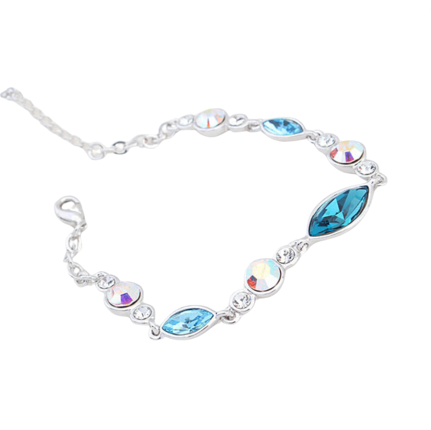 Blue Mix Ab Swarovski Crystal Bracelet