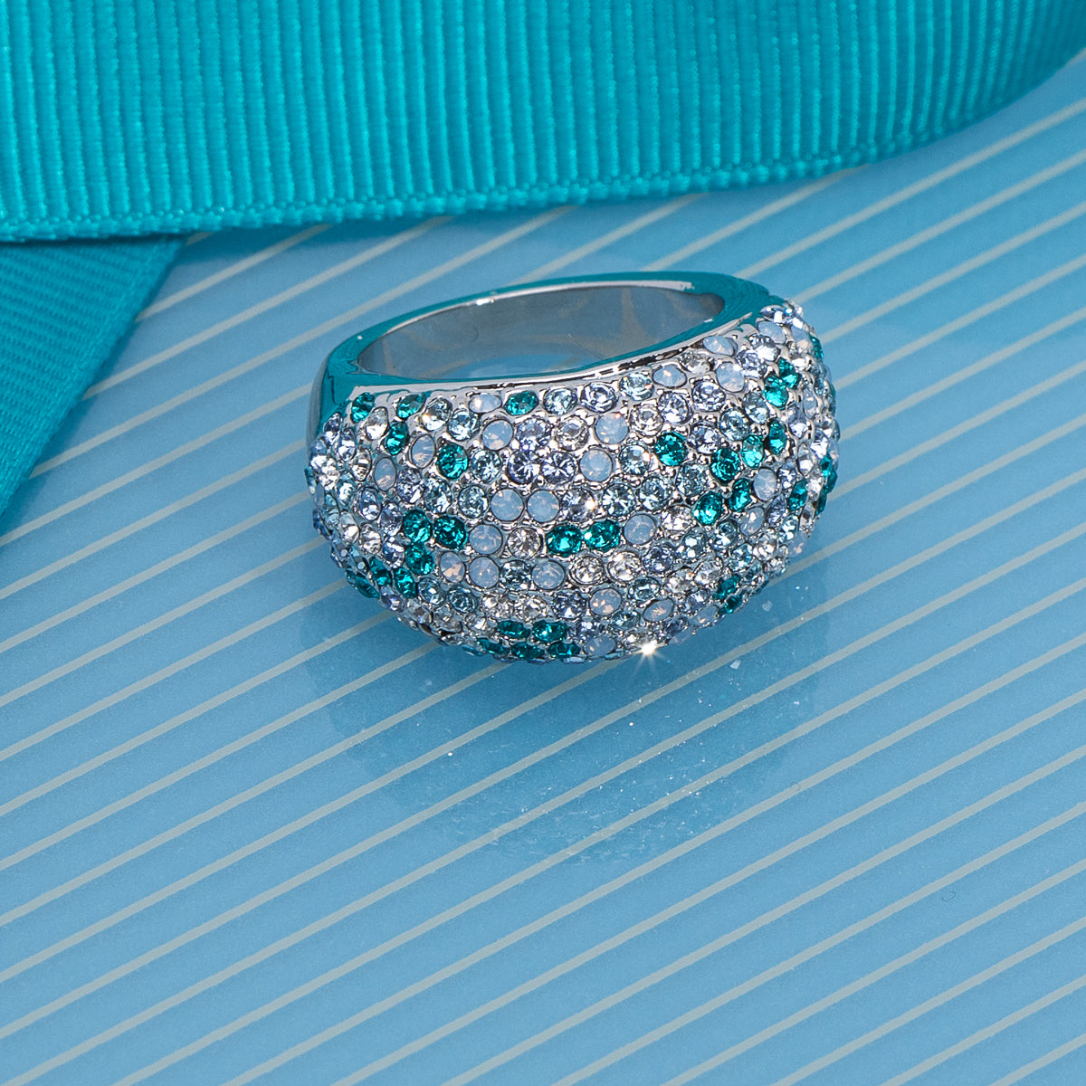 Crystal Pave Dome Statement Ring