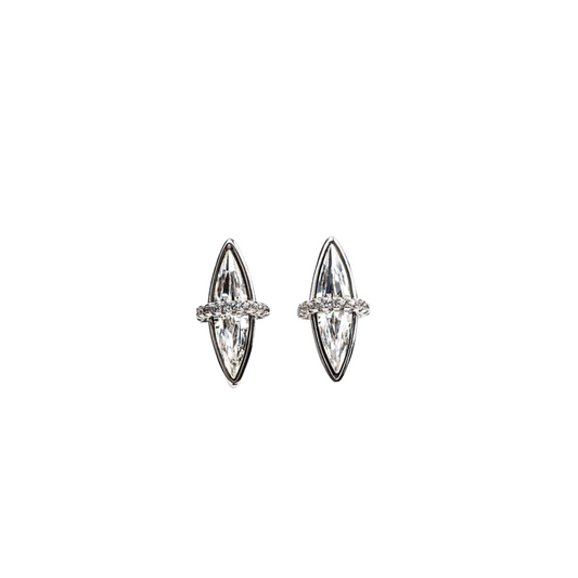 Crystal Marquis & Pave Stud Earrings