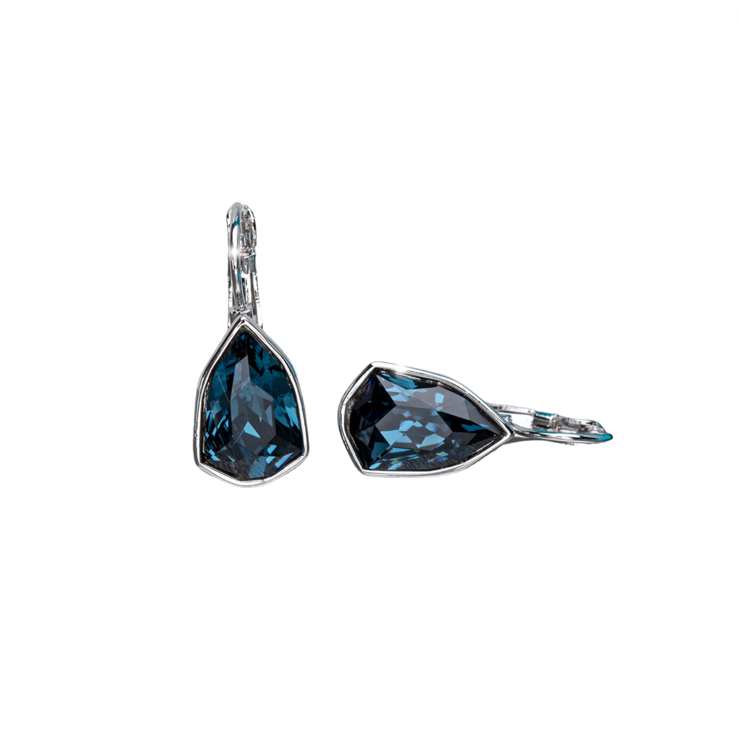 Montana Swarovski Crystal Abstract Hexagon Drop Earrings