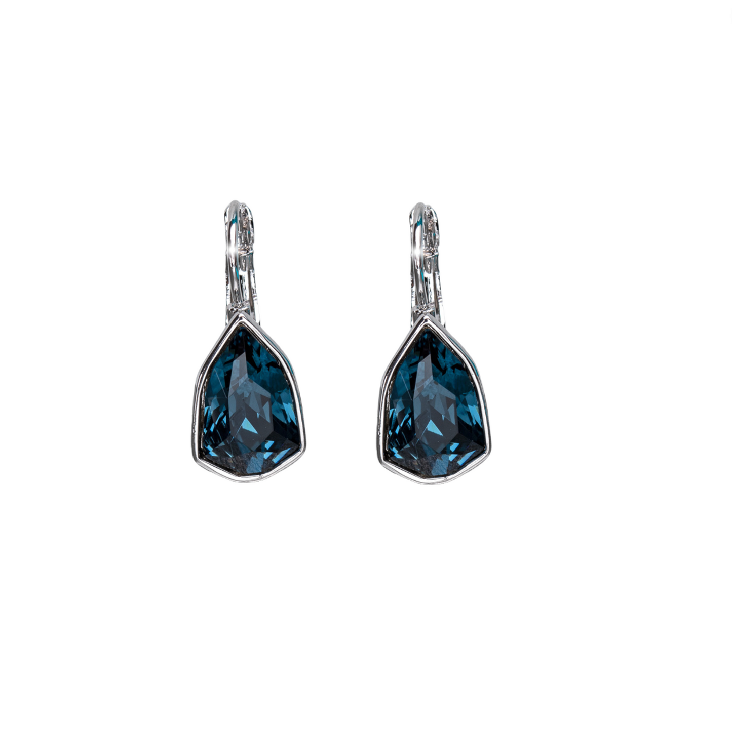 Montana Swarovski Crystal Abstract Hexagon Drop Earrings