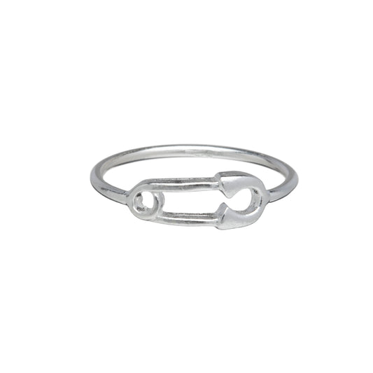 Sterling Silver Safety Pin Ring