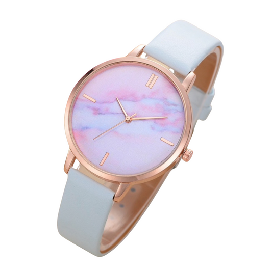 Goldtone Marbled Watch