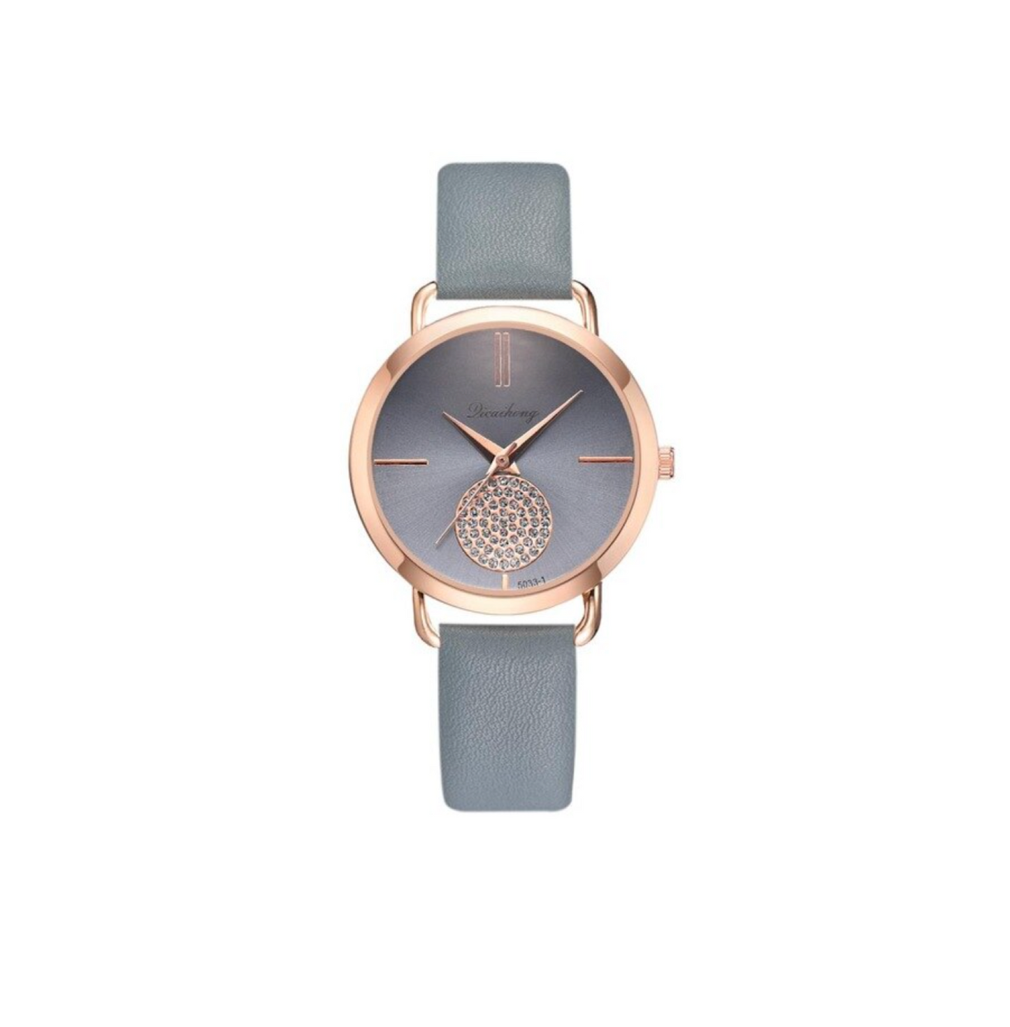 Crystal Pave Rose Goldtone Bracelet Watch