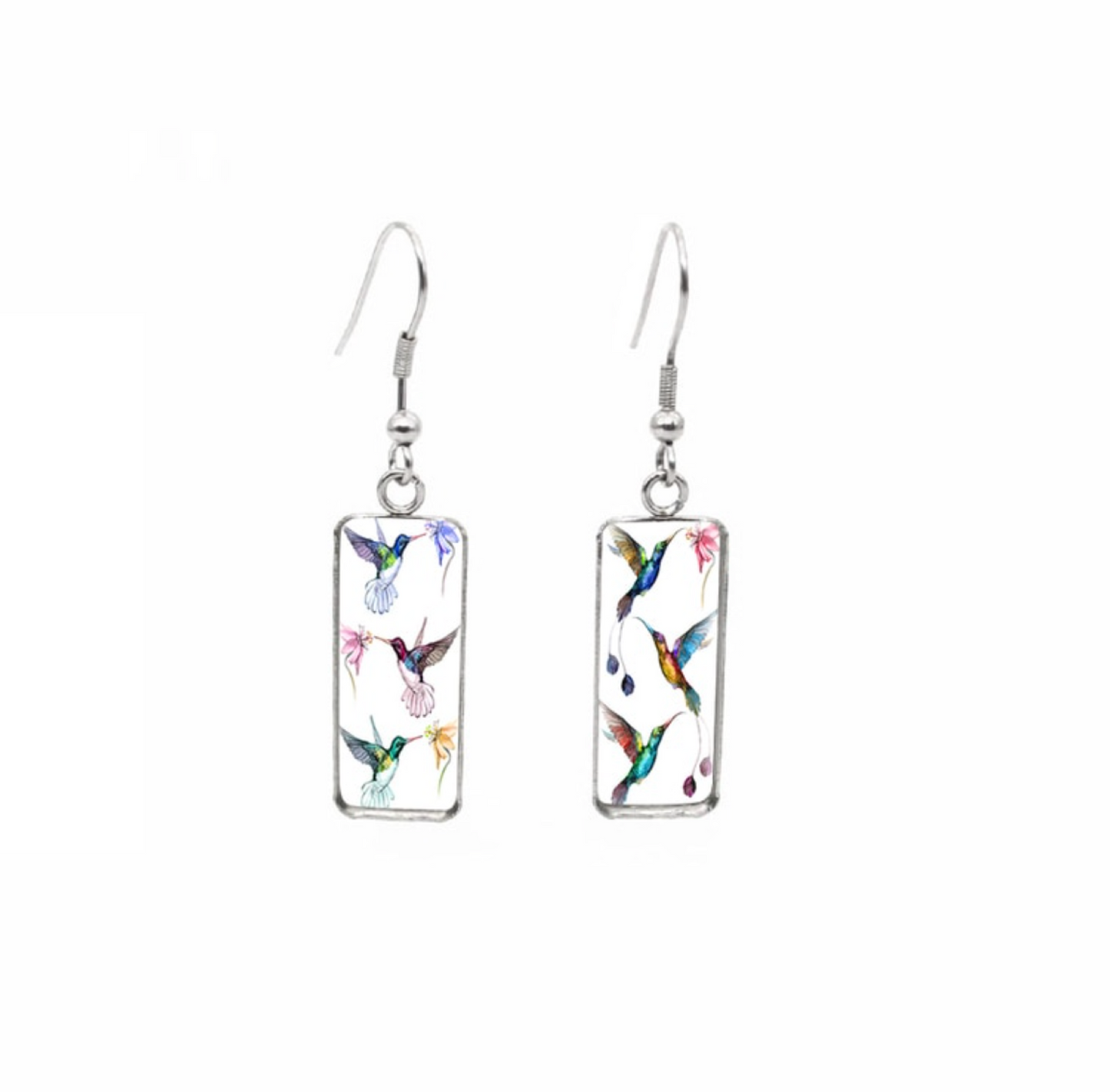 Animal Motif Rectangular Drop Earrings