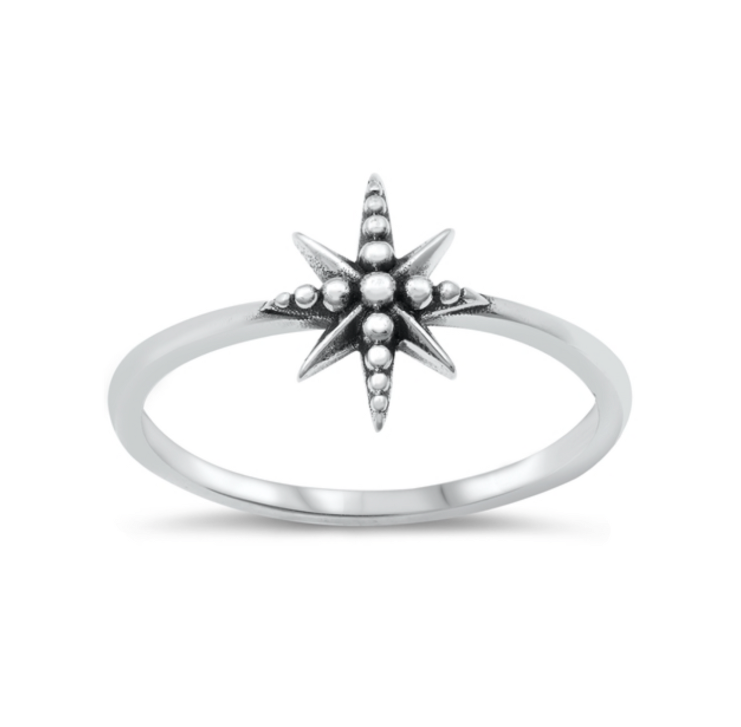 Sterling Silver North Beaded Star