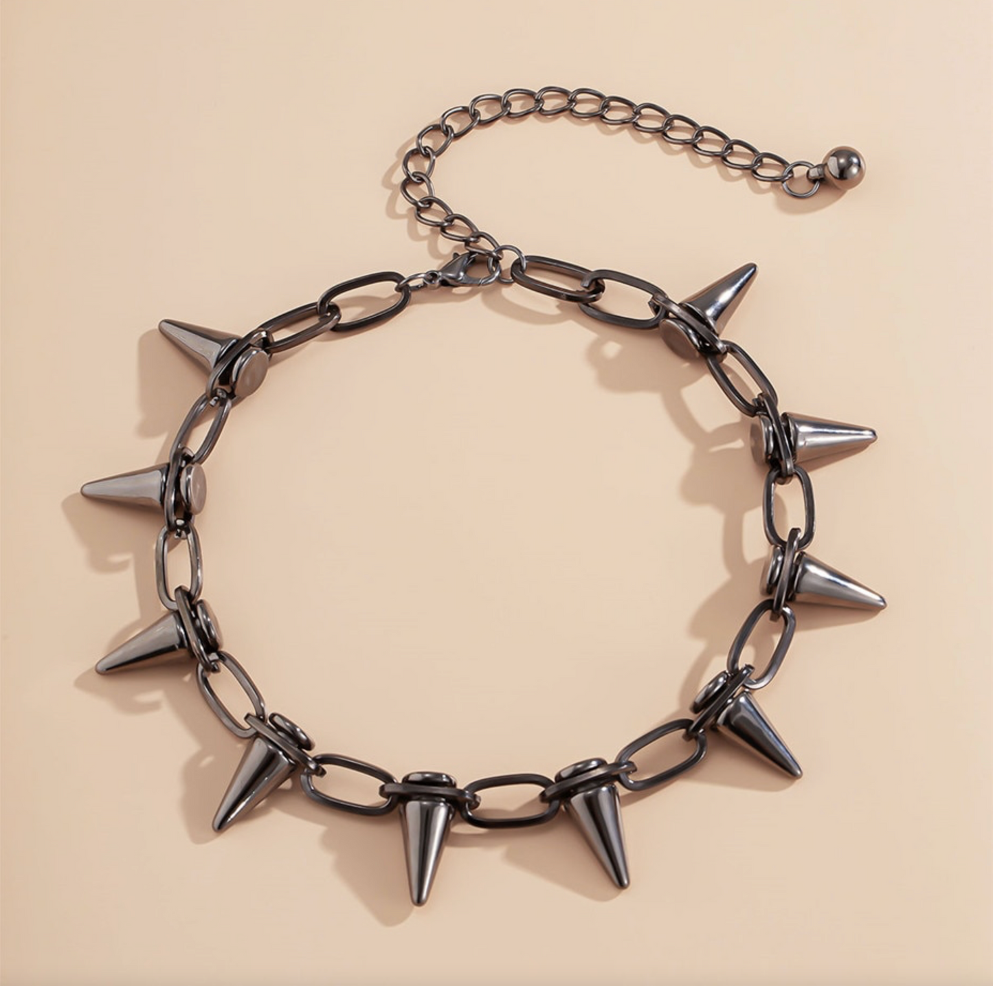 Black Spiked Necklace