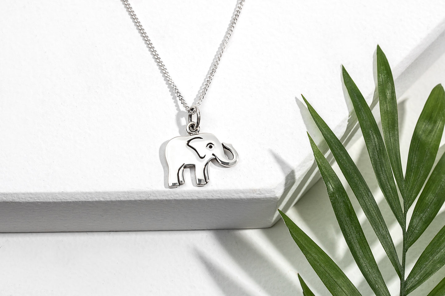 Sterling Silver Elephant Pendant Necklace