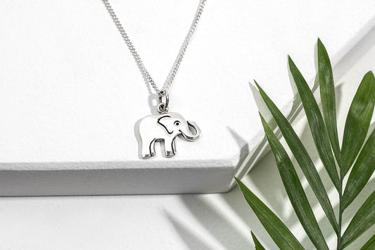 Sterling Silver Elephant Pendant Necklace