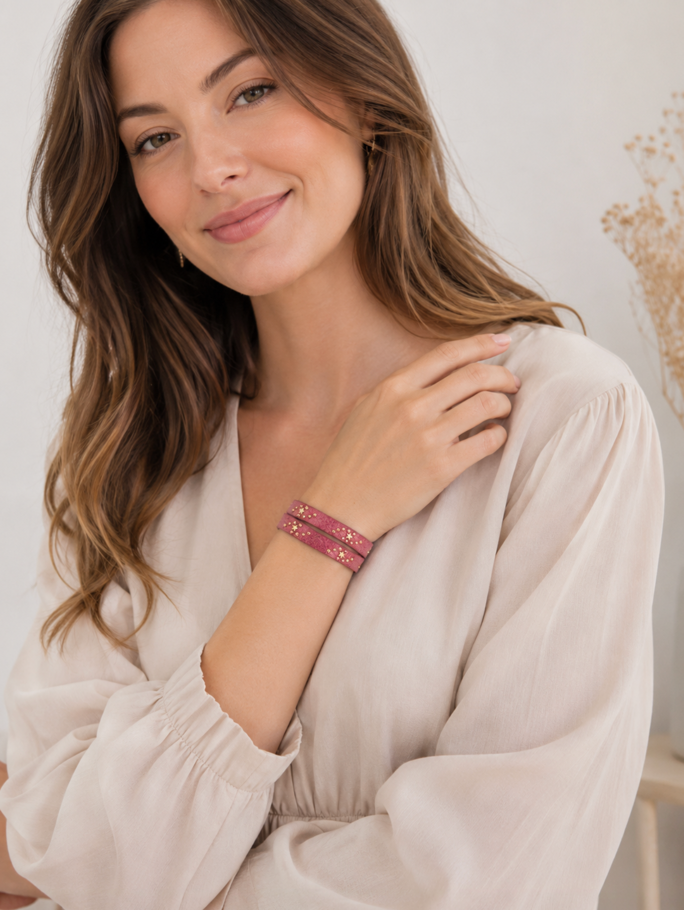 Red gold star bracelet