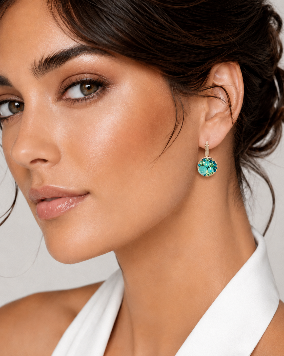 Sparkling Multi-Stone Earrings with Swarovski Crystals – Rhodium, Gold, or Rose Gold, 5 Styles