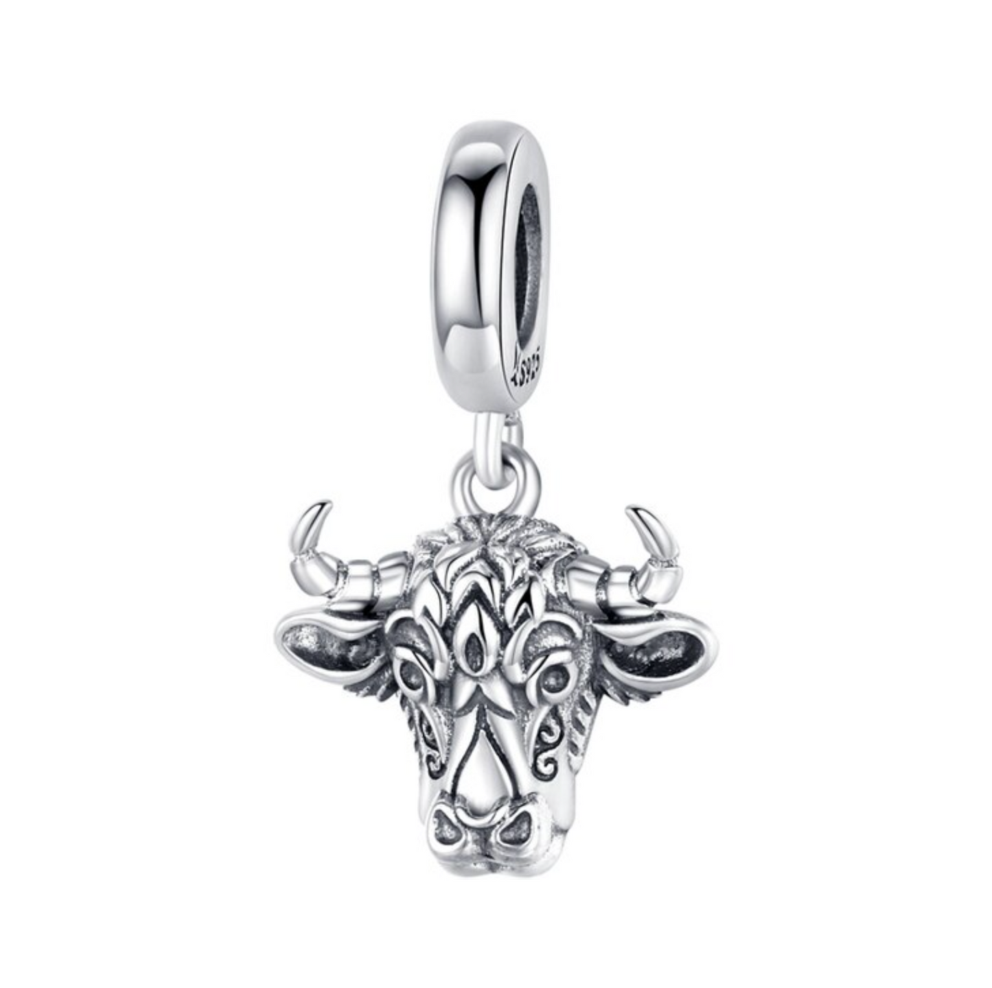 Sterling Silver Bull Charm