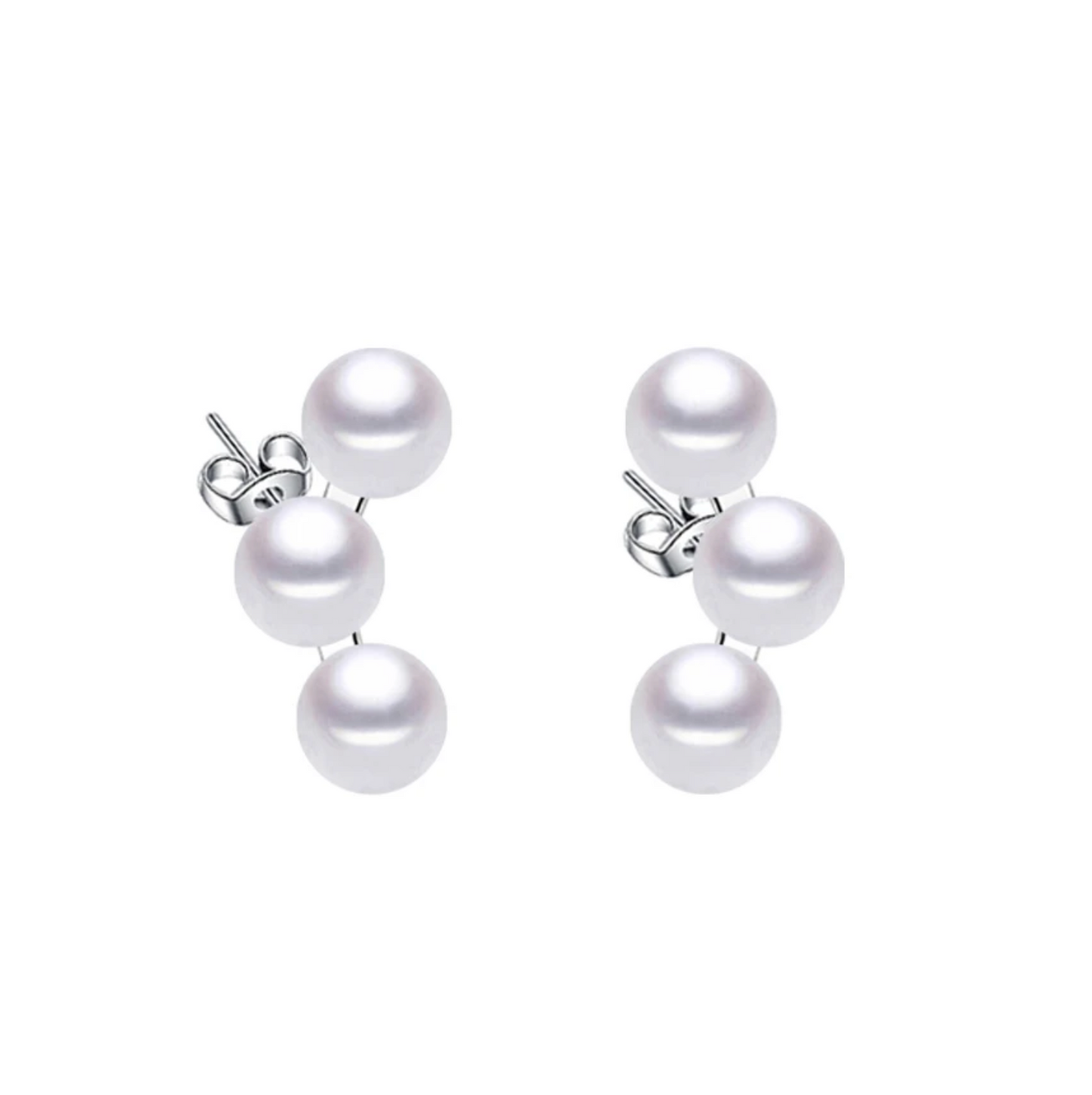 Freshwater Pearl & Sterling Silver Ear Crawlers