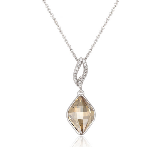 Marquis & Pave Crystal Pendant Necklace