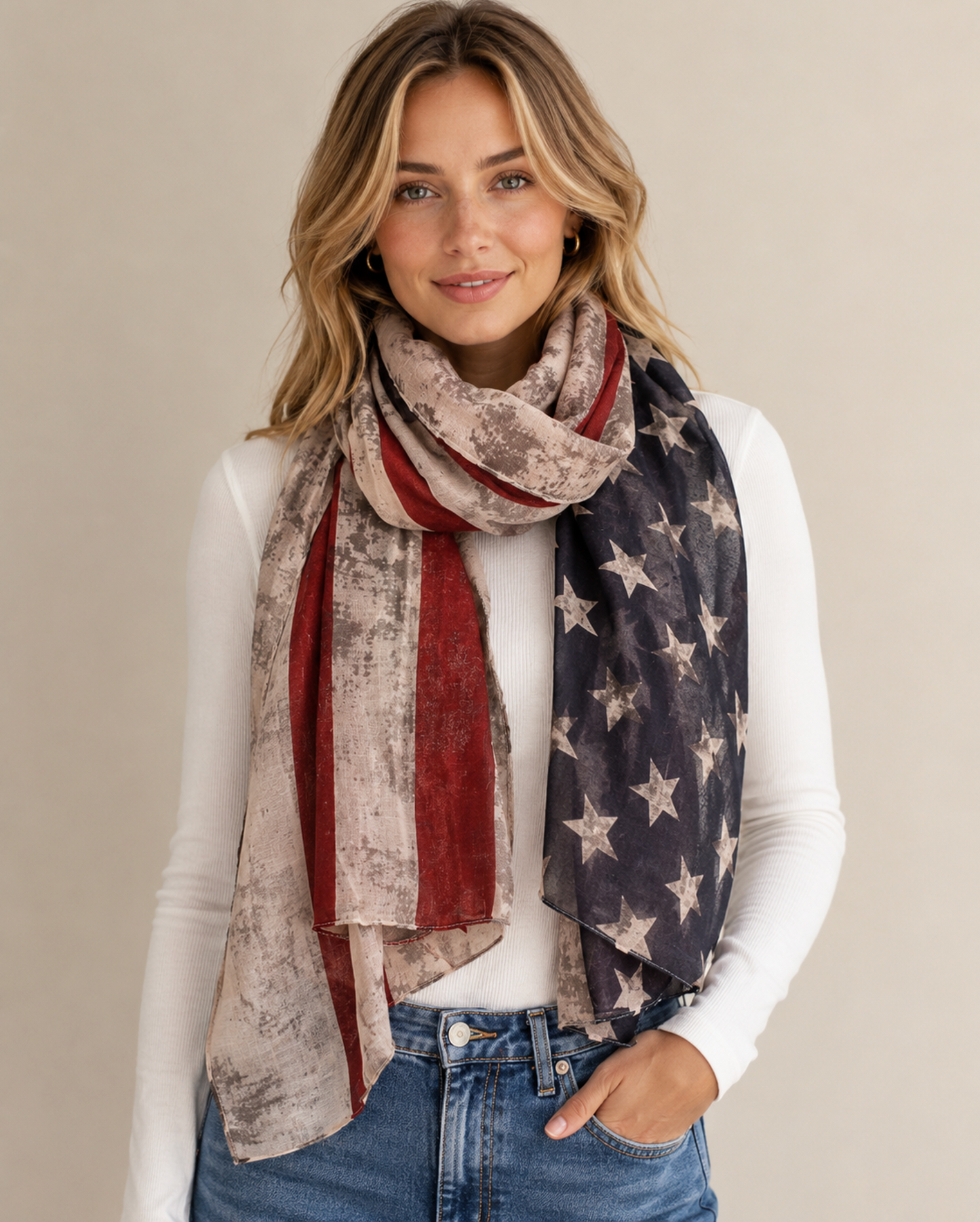 Stars And Stripes Flag Scarf