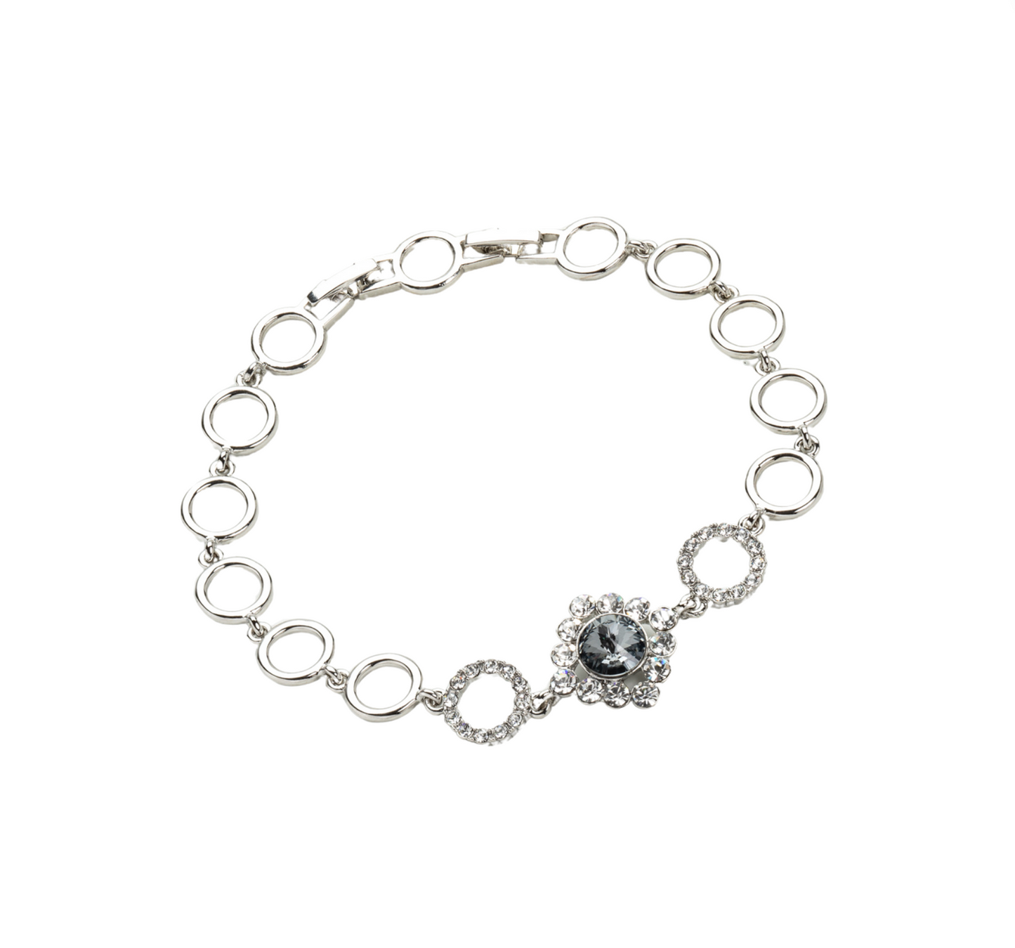 Open Circle Silvernight Swarovski Crystal Bracelet