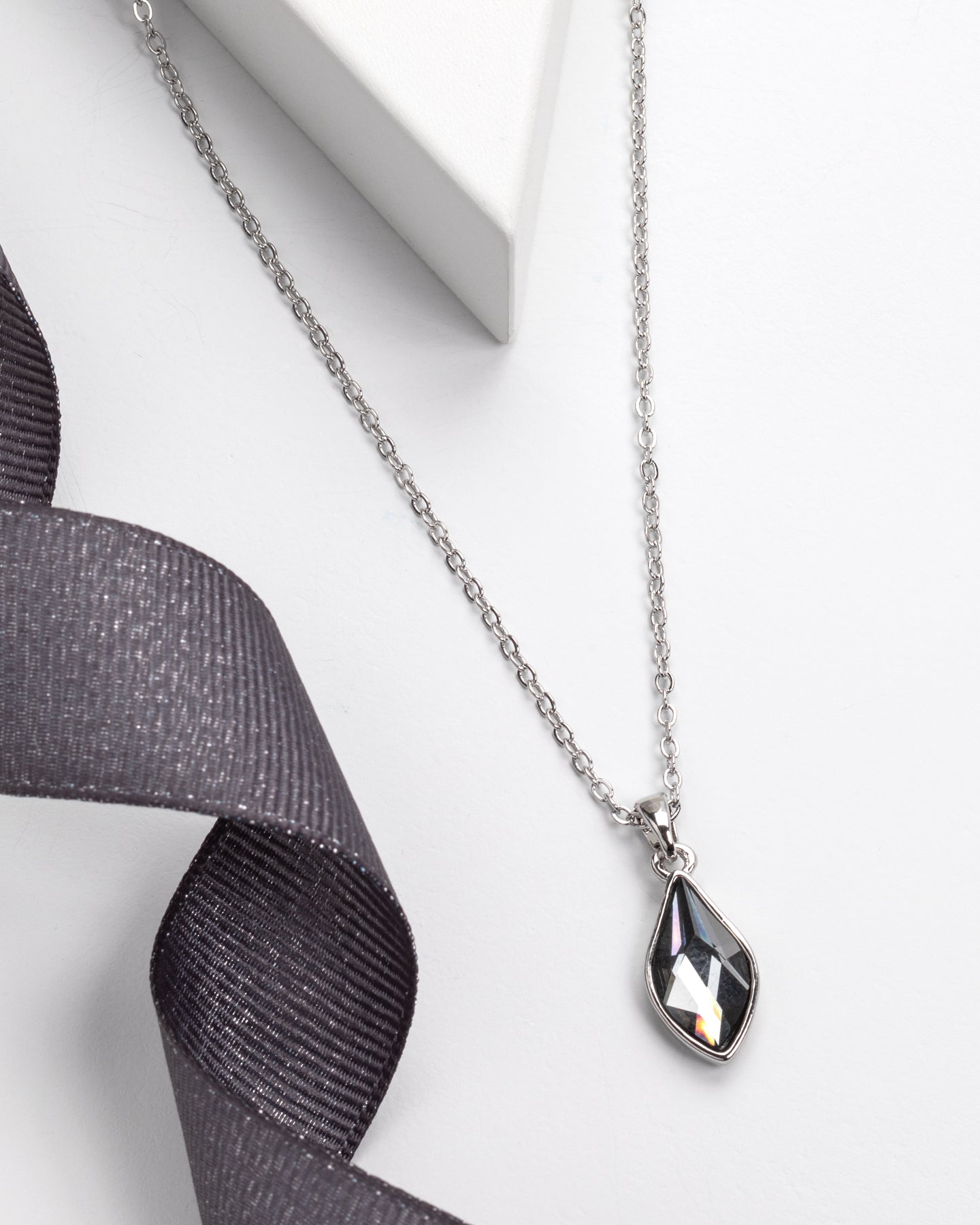 Silvernight Swarovski Crystal Marquis Pendant Necklace