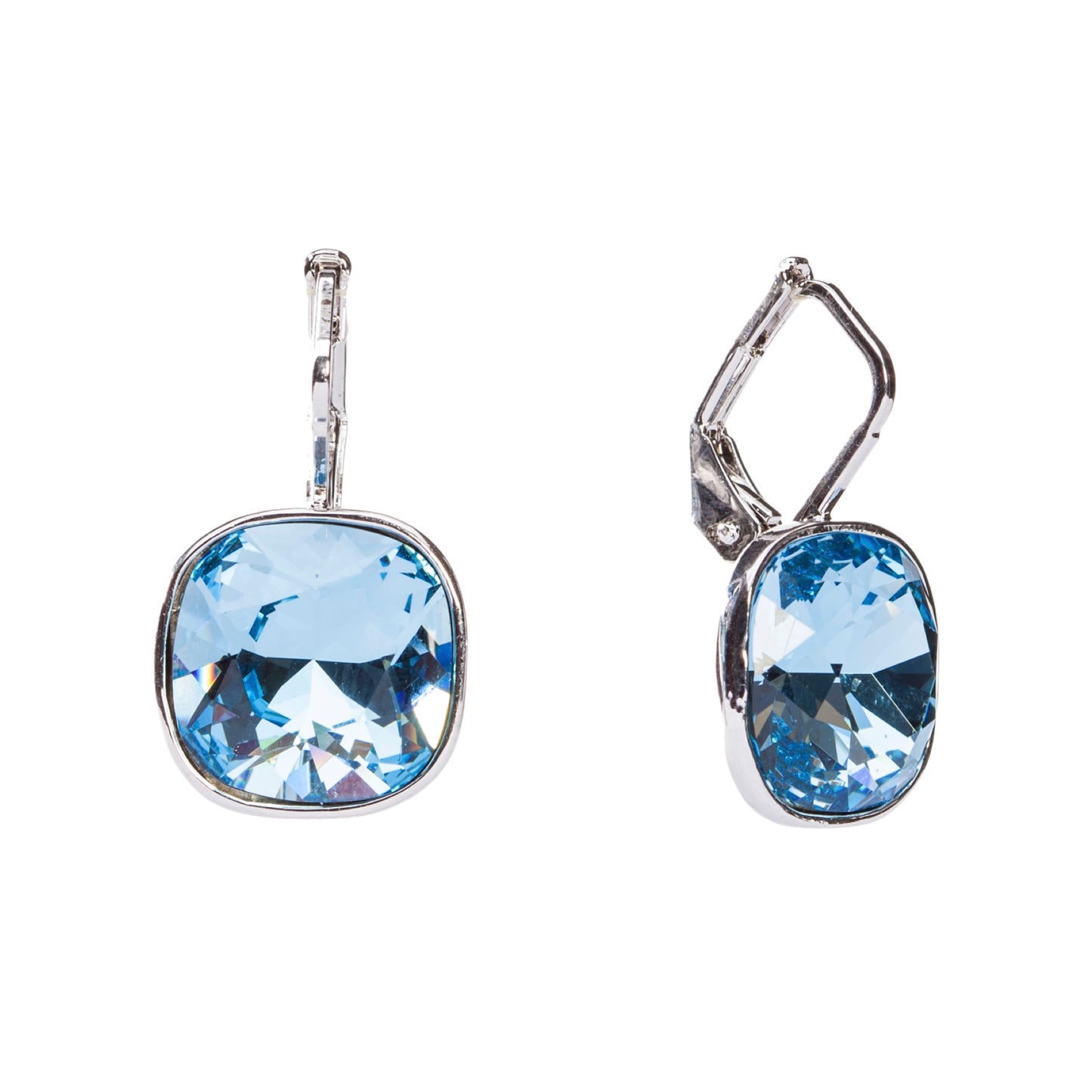 Cushion Cut Crystal Classic Leverback Earrings