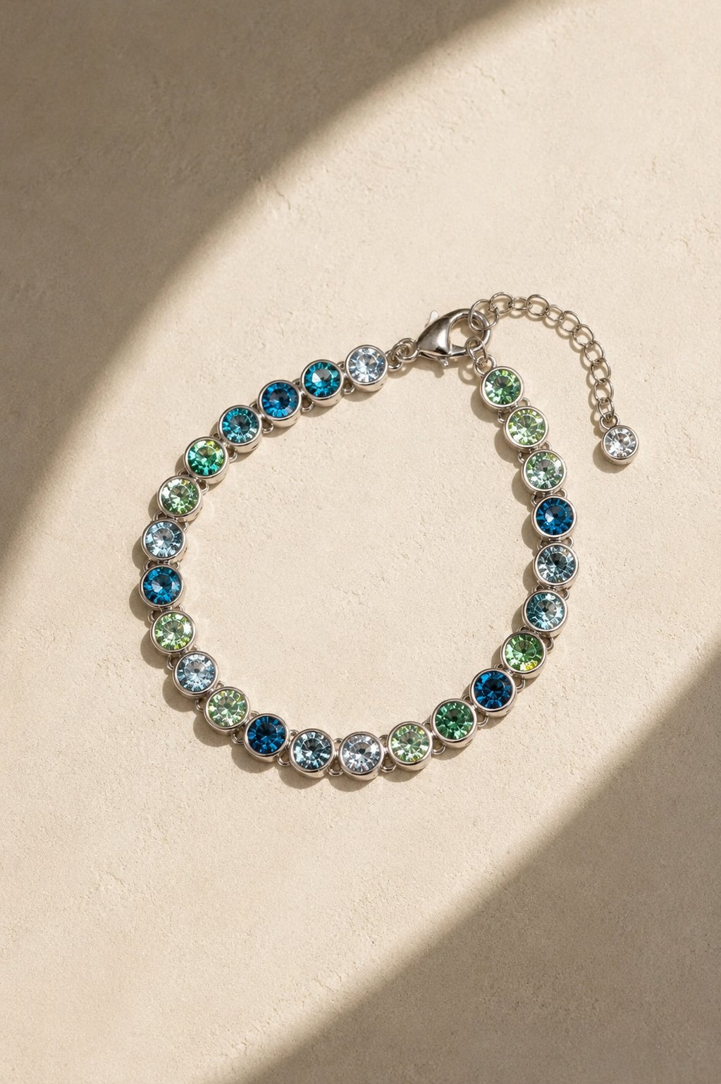 Bezel Set Timeless Crystal Bracelet with Swarovski Crystals